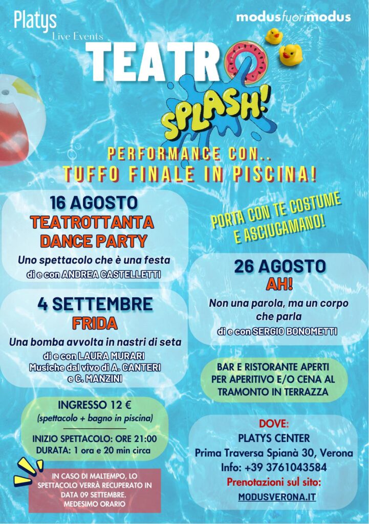 TEATROSPLASH PLATYS MODUS PISCINE VERONA CASTELLETTI