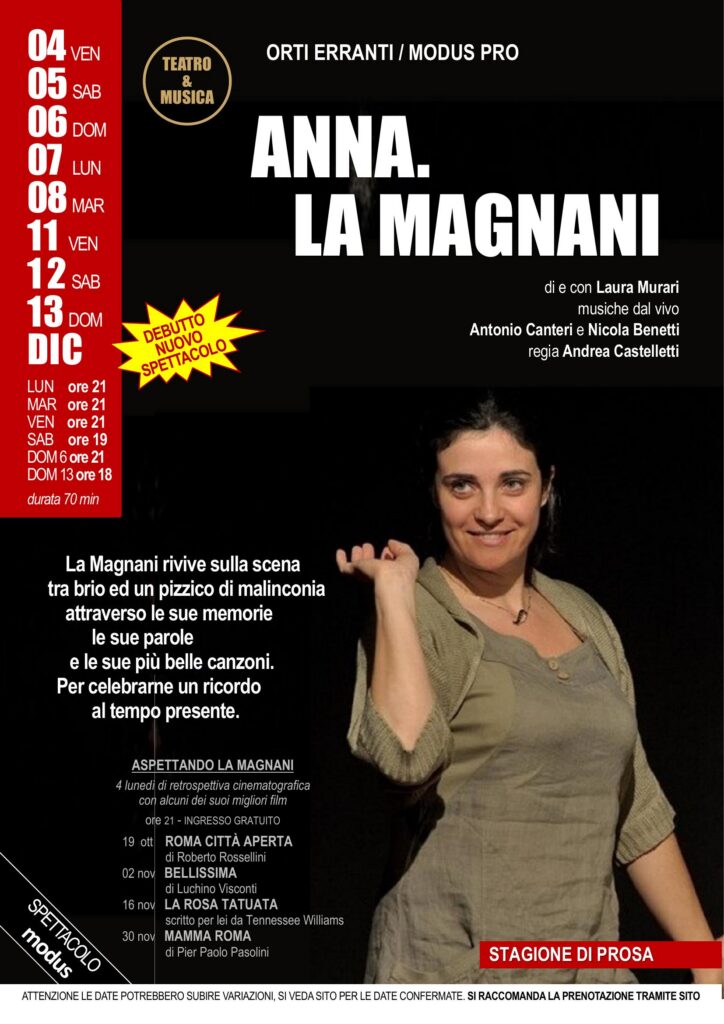 Anna Magnani Teatro Modus Verona Laura Murari Andrea Castelletti
